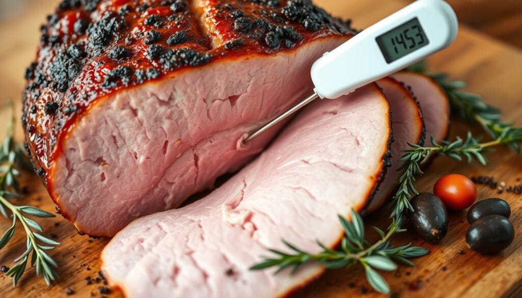 internal temperature of smoked ham