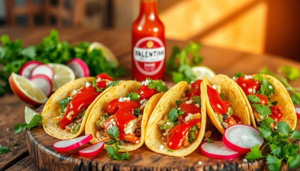 valentina hot sauce with tacos