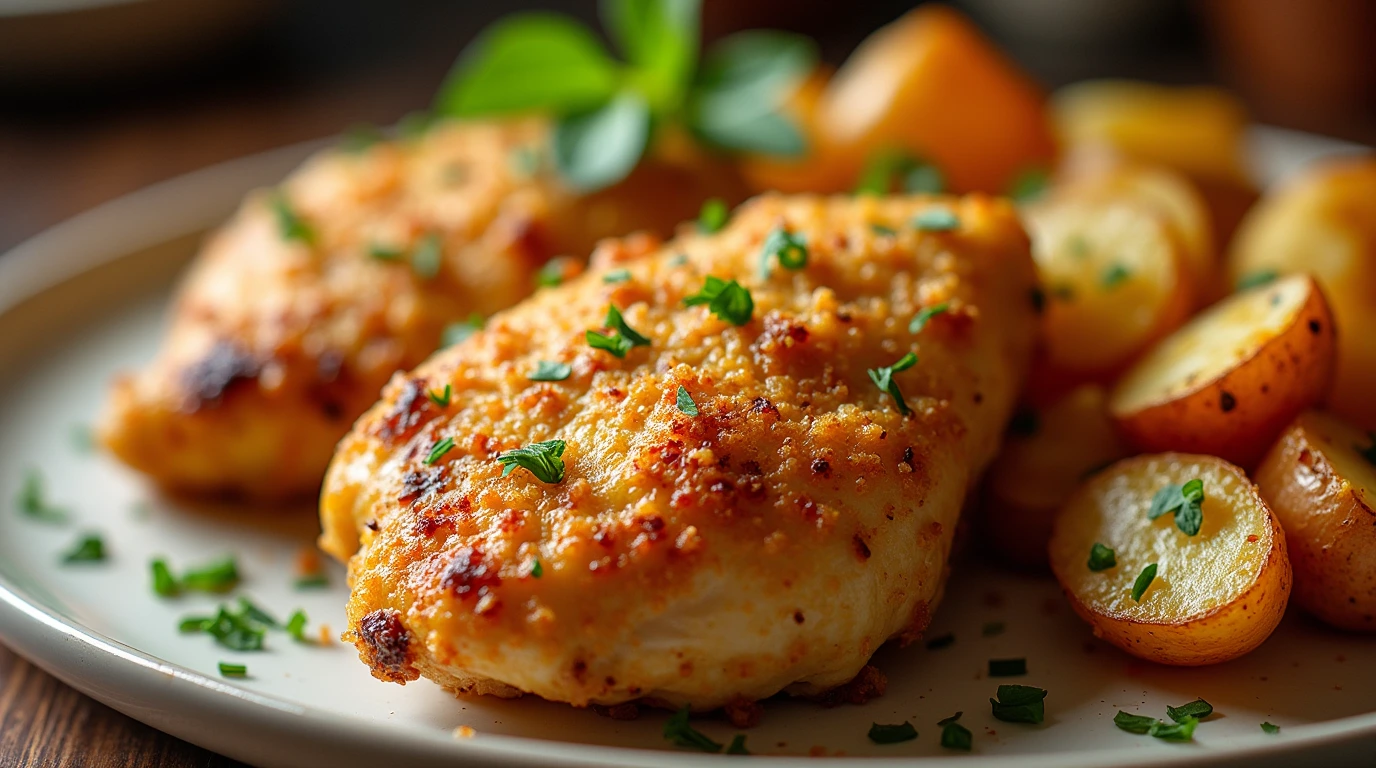 Garlic Parmesan Chicken and Potatoes1