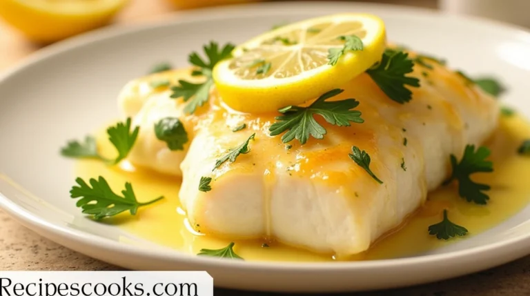 Lemon Butter Baked Cod